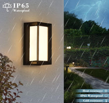 Load image into Gallery viewer, Outdoor Wall Light 2 Pack Black 18W Outdoor Modern LED Waterproof IP65 Neutral Light 4000K