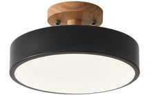 Load image into Gallery viewer, LED Ceiling Lamp Modern Wood Semi-Flush Mount Ceiling Light 18cm Cool Light