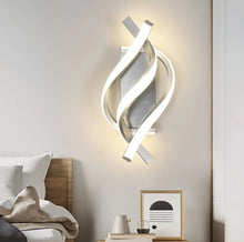 Load image into Gallery viewer, LED Wall Lamp Silver Warm White 34x15cm Spiral LED Wall Sconce