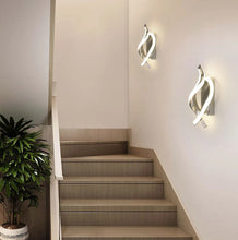 Load image into Gallery viewer, LED Wall Lamp Silver Warm White 34x15cm Spiral LED Wall Sconce