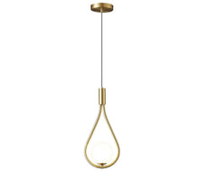 Load image into Gallery viewer, Pendant Light 1-Light Gold with Glass Globe Shade Single Head Adjustable Hanging Light