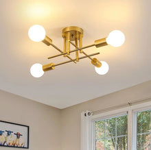 Load image into Gallery viewer, Retro Vintage Ceiling Light Ceiling Lamp Modern Gold Chandelier 43cm