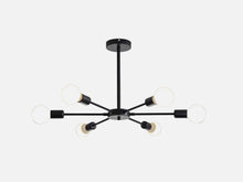 Load image into Gallery viewer, Ceiling Light Semi Flush Mount E27 Black/Black and Gold Modern Ceiling Lights Chandelier Fixture Lamp