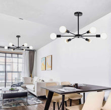 Load image into Gallery viewer, Ceiling Light Semi Flush Mount E27 Black/Black and Gold Modern Ceiling Lights Chandelier Fixture Lamp