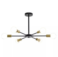 Load image into Gallery viewer, Ceiling Light Semi Flush Mount E27 Black/Black and Gold Modern Ceiling Lights Chandelier Fixture Lamp