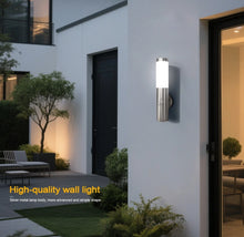 Load image into Gallery viewer, Silver Wall Light Outdoor Motion Sensor E27 Bulb Base Lamp for Garden