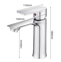Load image into Gallery viewer, Basin Tap Modern Chrome Single Handle Basin Mixer Tap Brass With Waste