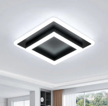 Load image into Gallery viewer, LED Ceiling Light Matte Black Modern Square Cool White 6500K 30cm