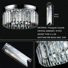 Load image into Gallery viewer, Modern Ceiling Chandelier Pendant Light K9 Crystal Drop Lampshade 40cm Silver