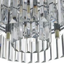 Load image into Gallery viewer, Modern Ceiling Chandelier Pendant Light K9 Crystal Drop Lampshade 40cm Silver