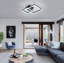 Load image into Gallery viewer, LED Ceiling Lamp Chandelier Black Square Modern 52cm