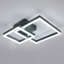 Load image into Gallery viewer, LED Ceiling Lamp Chandelier Black Square Modern 52cm