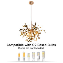 Load image into Gallery viewer, Chandelier Pendant Light Height Adjustable Silver/Gold Hanging Lamp