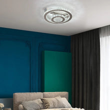 Load image into Gallery viewer, Crystal LED Silver Ceiling Light Chandelier Dimmable with Remote Control 40cm
