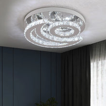 Load image into Gallery viewer, Crystal Chandelier LED Silver Ceiling Light Cool White 40cm