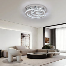 Load image into Gallery viewer, Crystal Chandelier LED Silver Ceiling Light Cool White 40cm