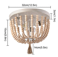 Load image into Gallery viewer, Boho Beaded White Chandelier Ceiling Light Stairway Lamp E26