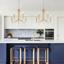 Load image into Gallery viewer, Crystal Chandelier 5-Lights Ceiling Light Pendant Lighting Fixture Lamp Gold E12