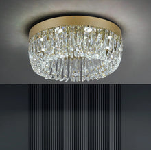 Load image into Gallery viewer, LED Ceiling Light Crystal Chandelier Gold Pendant Light 3 Color Lights 50x21cm