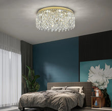 Load image into Gallery viewer, LED Ceiling Light Crystal Chandelier Gold 3 Color Lights 50x21cm