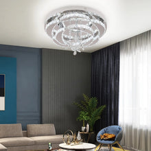 Load image into Gallery viewer, Dimmable Crystal Gold/Silver Ceiling Light Chandelier with Remote Control 50x24cm