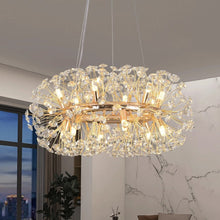 Load image into Gallery viewer, Modern Chandelier LED Pendant Light Crystal Ceiling Light Gold