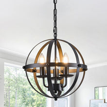 Load image into Gallery viewer, Pendant Light Industrial Globe Lighting Chandelier Hanging Bronze/Black 32cm