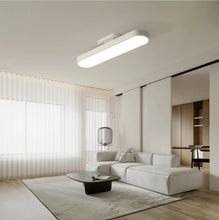 Load image into Gallery viewer, Flush Mount LED Ceiling Light Black/White with Remote Control 70cm Dimmable