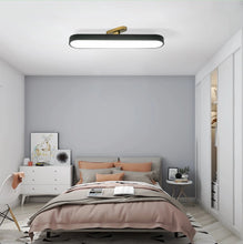 Load image into Gallery viewer, Flush Mount LED Ceiling Light Black/White with Remote Control 70cm Dimmable