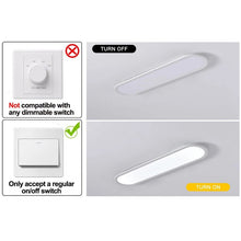 Load image into Gallery viewer, LED Ceiling Light Ultra Thin Low Profile Modern Black/White 70cm Cool White