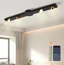 Load image into Gallery viewer, LED Ceiling Light Black 24W Modern Dimmable with Remote Control Lamp 82cm
