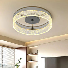 Load image into Gallery viewer, Modern LED Flush Ceiling Light Silver 20W Warm White 29.6cm