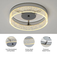 Load image into Gallery viewer, Modern LED Flush Ceiling Light Silver 20W Warm White 29.6cm