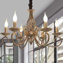 Load image into Gallery viewer, Vintage Chandelier 6/8 Light Pendant Light Bronze E14 Metal