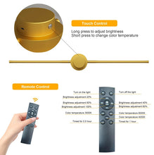 Load image into Gallery viewer, 2Pack Rechargeable Wall Lights Indoor Dimmable LED Battery Wall Lights Gold 100cm