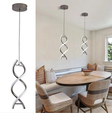 Load image into Gallery viewer, Modern Spiral LED Pendant Light Chandelier Black