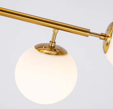 Load image into Gallery viewer, Glass Chandelier E27 Gold and Matte White 6/8 Lights