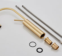 Load image into Gallery viewer, Basin Hot and Cold Water Faucet Kitchen Faucet Brushed Black/Gold Deck Mounted 360 Rotating Basin Sink Tap Mixer