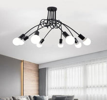Load image into Gallery viewer, Ceiling Lamp Lighting Curved Design Hanging Lights 5/8 Heads Lighting & Ceiling Fans Black/Gold