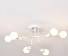 Load image into Gallery viewer, Ceiling Light White Vintage Pendant Light Industrial Chandelier 6 x E27 (included)