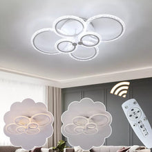 Load image into Gallery viewer, LED Ceiling Lights White Chandelier Modern Dimmable With Remote Control 76cm