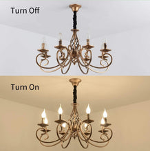 Load image into Gallery viewer, Vintage Chandelier 6/8 Light Pendant Light Bronze E14 Metal