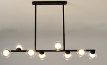 Load image into Gallery viewer, Chandelier Nordic Modern Simple Bubble Ball Long Strip Chandeliers Minimalist Creative Hanging Lights 8 Head Black