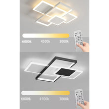 Load image into Gallery viewer, LED Ceiling Light Modern with Remote Control Acrylic Black/White 42 cm Rectangular Light