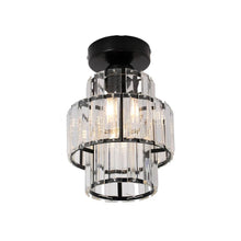 Load image into Gallery viewer, Crystal Ceiling Light Modern Luxury Black / Gold Finish E27