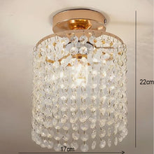 Load image into Gallery viewer, Ceiling Light Crystal Beaded Flush Mount Modern Mini Chandelier Gold/Black G9