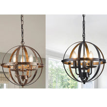 Load image into Gallery viewer, Pendant Light Industrial Globe Lighting Chandelier Hanging Bronze/Black 32cm