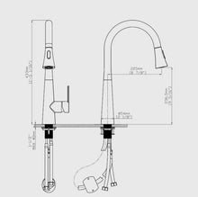 Load image into Gallery viewer, Kitchen Faucets with Pull Out Spray Mixer Faucet Swivel Chrome Stainless Steel