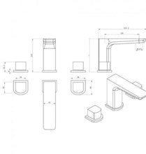 Load image into Gallery viewer, Deck Mounted 3 Hole Bath Filler Tap Chrome