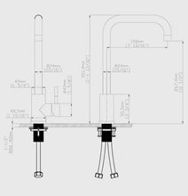 Load image into Gallery viewer, Kitchen Mixer Tap Swivel Kitchen Sink Faucet Stainless Steel Single Handle Anthracite Grey